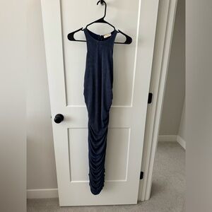 Vici Blue Ruched Dress